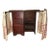 Vintage Mid-Century Kidney Shaped Dressing Table Vanity With Swinging Storage Arms For Sale