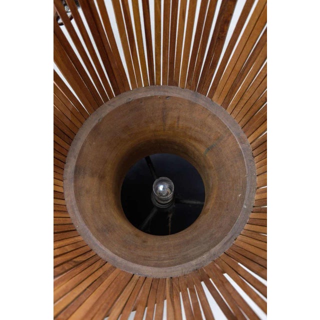 Wood Danish Wooden Stick Table Lamp, 1960s For Sale - Image 7 of 8