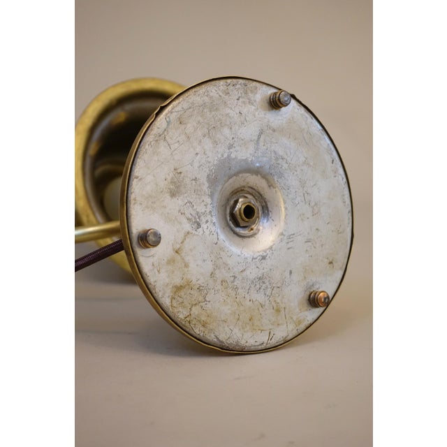 1920s Miller Lamp Arts & Crafts Craftsman Solid Brass Bell Shade Industrial Table Lamp For Sale - Image 12 of 12