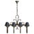 1940s French Hand-Forged Wrought Iron 8-Light Chandelier For Sale