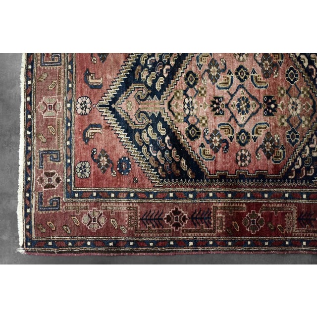 Textile Hand-Woven Oriental Hamadan Kamse Rug, 1960s For Sale - Image 7 of 18