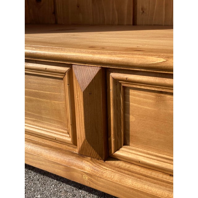 Pine Open Bookshelves From Vintage Armoire For Sale - Image 15 of 15