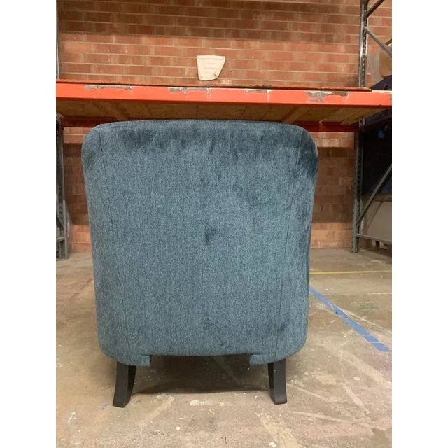 Caracole Modern Double Edge Accent Chair in Rich Teal Velvet For Sale - Image 9 of 10