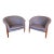 Mid-Century Modern Danish Style Sculptural Barrel Lounge Chairs - A Pair For Sale
