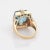 Mid 20th Century 11ct Aquamarine Ring Vintage 14k Yellow Gold Square Cocktail Fine Jewelry size 7 For Sale - Image 5 of 7