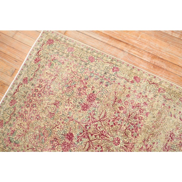 1920s Early 20th Century Traditional Persian Kerman Scatter Rug - 3' x 4'10" For Sale - Image 5 of 7