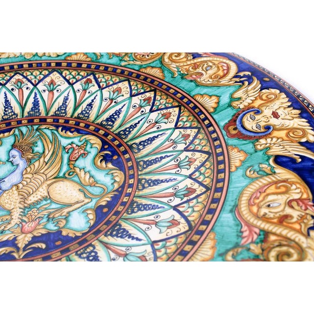 Copper Green Dragons Plate by deBlona For Sale - Image 9 of 10