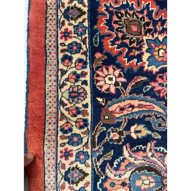 Persian Palace Size Vintage Persian Mashad Signed Rug 11.7 x 16 For Sale - Image 3 of 14