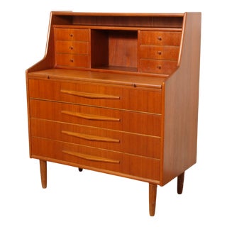 Vintage Secretaire in Teak, 1960s For Sale
