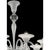Venetian Murano Glass Chandelier in Transparent and White Tones with Silver Leaf by Simoeng for Simoeng For Sale - Image 6 of 7