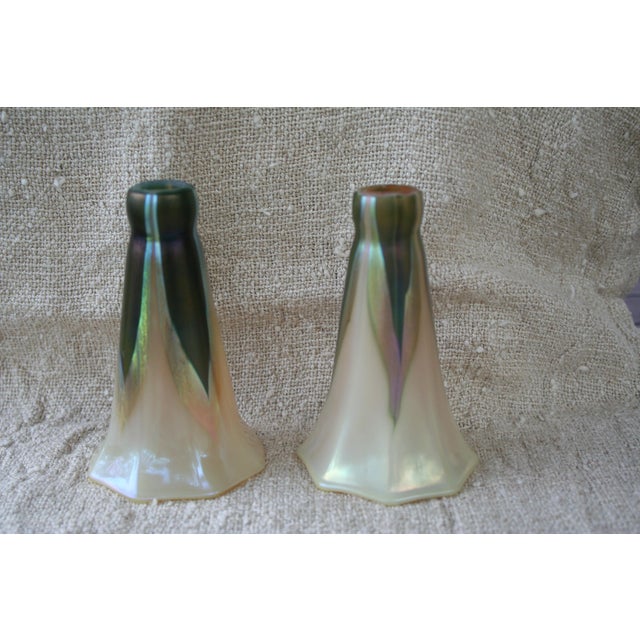 White 1980s Lundberg Studios Botanical Glass Shades - a Pair For Sale - Image 8 of 8
