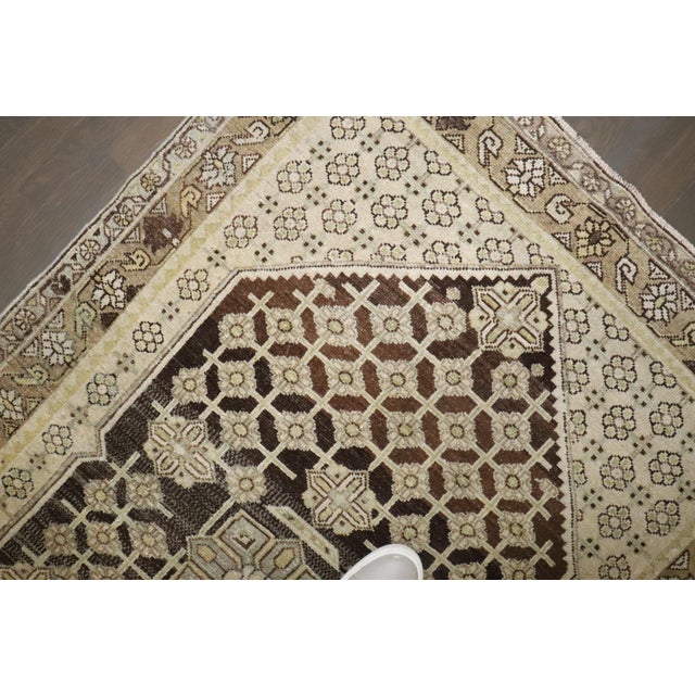 Early 20th Century Zabihi Collection Brown Persian Malayer Small Rug - 3'5" x 5' For Sale - Image 4 of 10