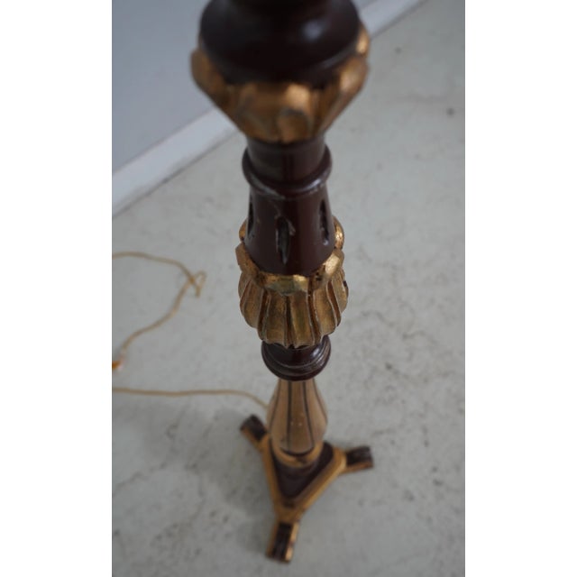 Gold Frederick Cooper Baroque Style Carved Floor Lamp For Sale - Image 8 of 12