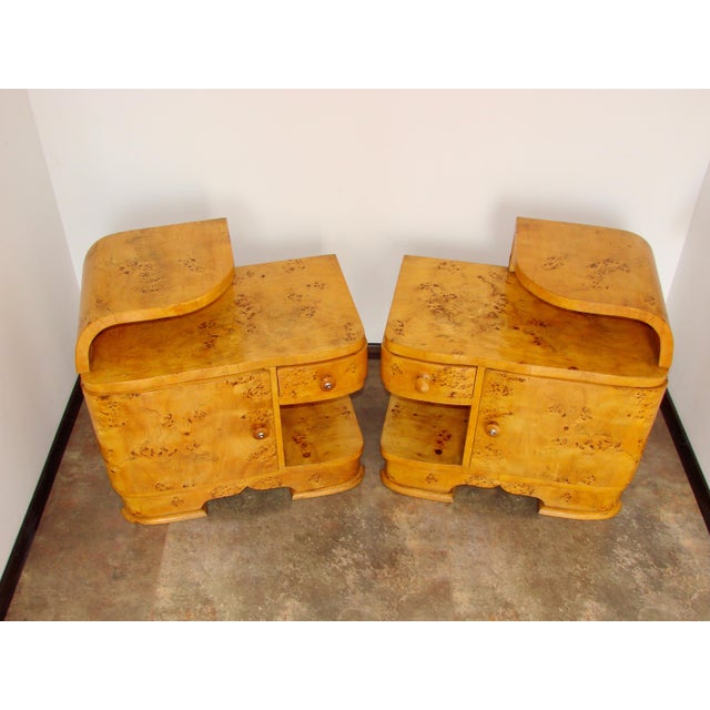 Vintage Art Deco Bedside Tables, 1940s, Set of 2 For Sale - Image 6 of 12