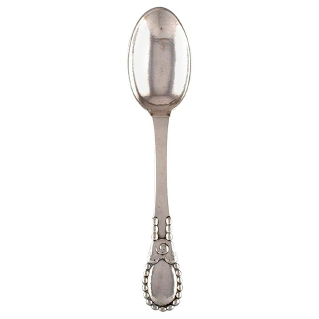 Large Number 13 Tablespoon in Hammered Silver 830 by Evald Nielsen, 1924 For Sale - Image 4 of 4