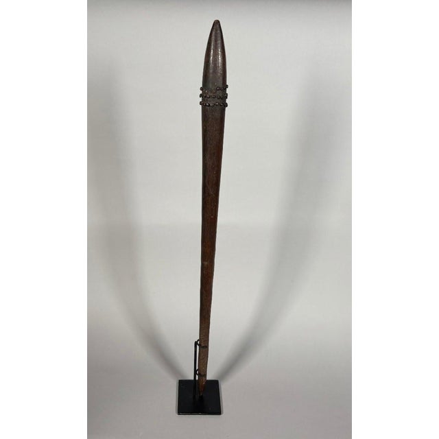 19th Century Aboriginal war club with a skull, Queensland, Australia. Oceania For Sale - Image 5 of 6