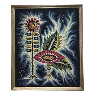 Vintage Night Flower Tapestry, 1970s For Sale
