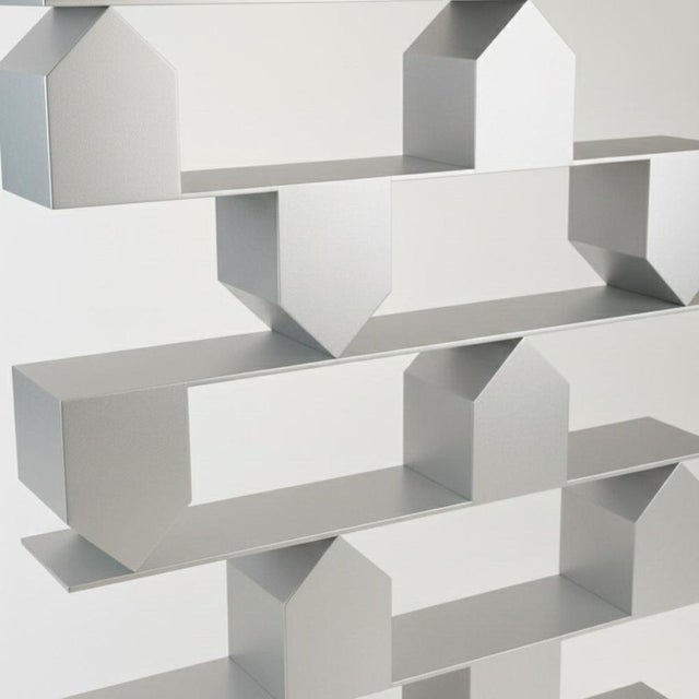 Not Yet Made - Made To Order L1 Shelf in Brushed Aluminium by Giotto Pagani For Sale - Image 5 of 8