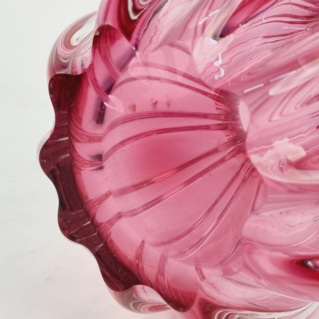 Czech Crystal Glass Vase attributed to Josef Hospodka, 1970s For Sale - Image 9 of 13