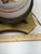 Brass Vintage Painted Satin Glass Table Lamp With Gilded Floral Accents For Sale - Image 8 of 9