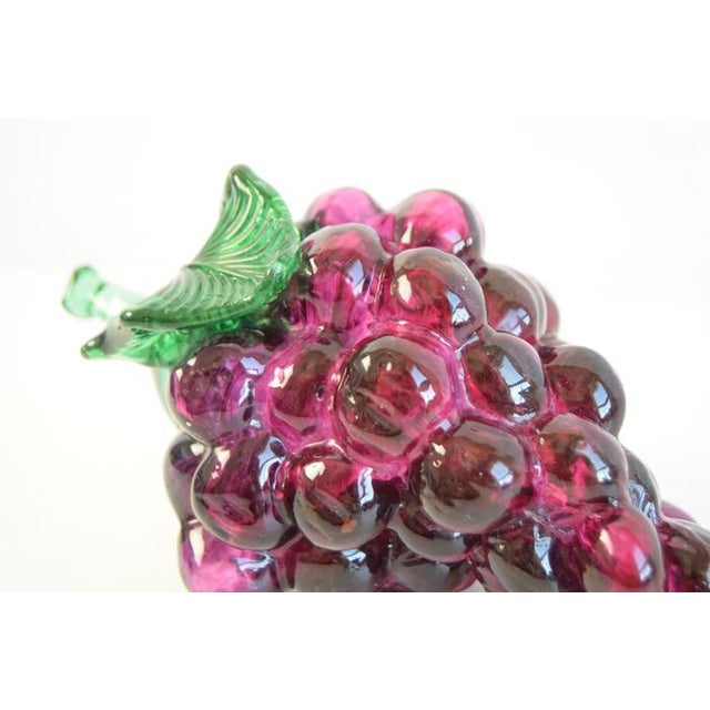 Vintage Czech Glass Grape Cluster in Hand-Blown Art Glass, 1970s For Sale - Image 12 of 13