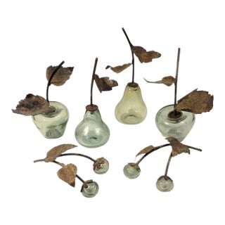 Vintage Italian Hand Blown Fruit Sculptural Objects For Sale