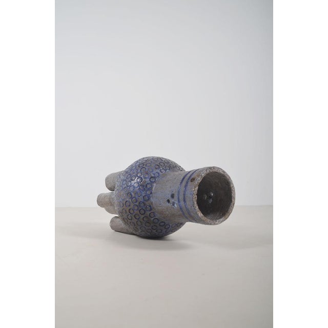 Ceramic Sculpture with Circular Patterns and Signature For Sale - Image 5 of 8