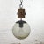 Mid Century Modern Brutalist Pendant Light Wood & Smoked Glass Globe Black Chain N O S For Sale - Image 13 of 13