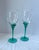 A pair of elegant vintage wine stems in the tulip shape CSt