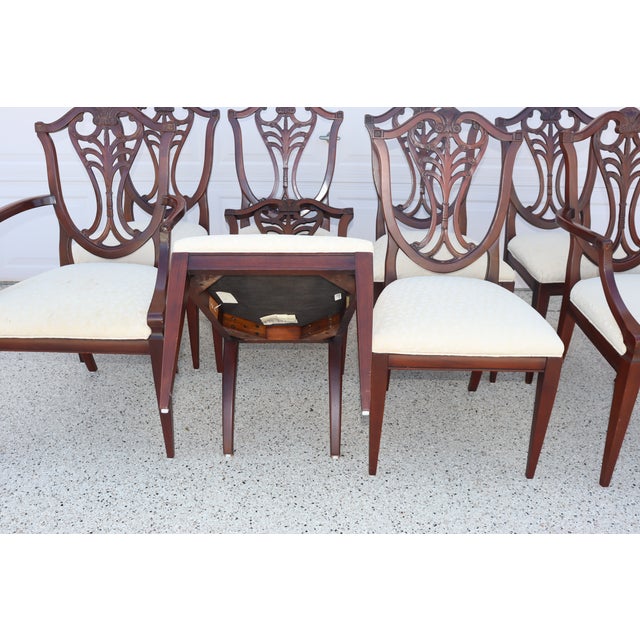 8 Chippendale Style Vintage Henredon Dining Chairs B Bo For Sale - Image 14 of 15