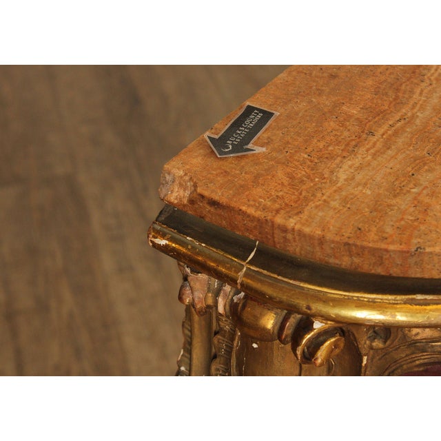 Italian Rococo Style Long Marble Top Console Table For Sale - Image 18 of 18