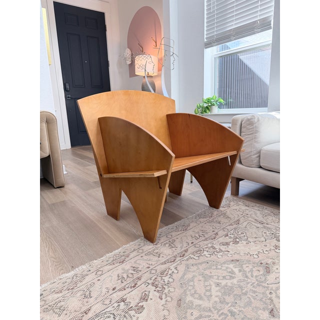 Modernist plywood puzzle chair that disassembles and references the Constructivist Movement. Too many designers have...