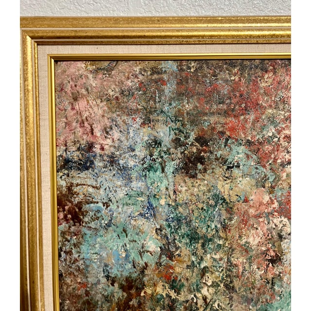 Attributed to Georges Noel, Abstract Expressionist Textured Art Informel Oil Painting Signed Noel For Sale - Image 15 of 17