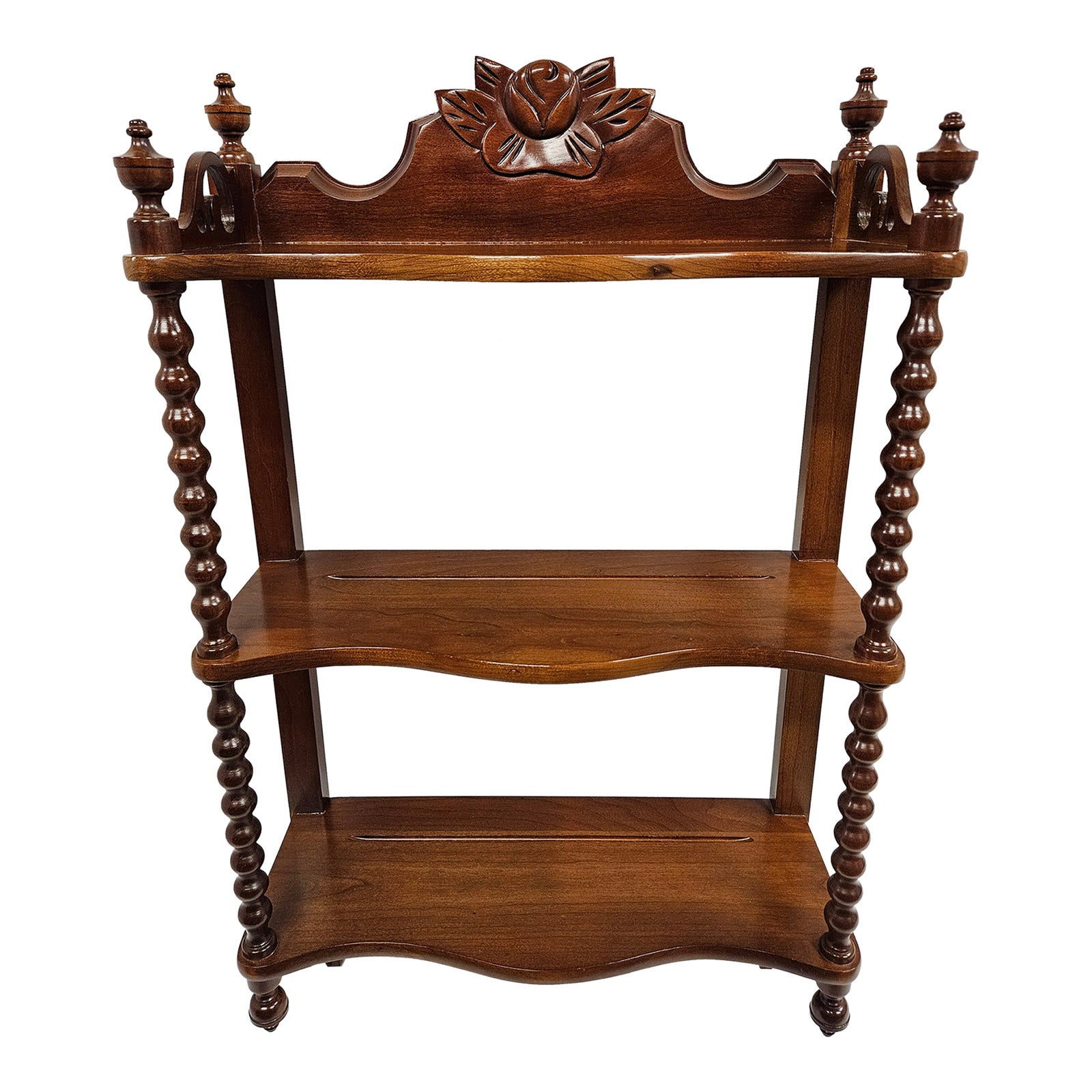 Carl Forslund Cherry Three Tier WallMount Shelf Unit Chairish