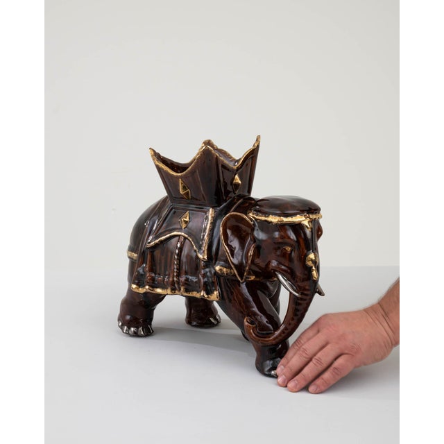 French 1960s French Ceramic Elephant For Sale - Image 3 of 18