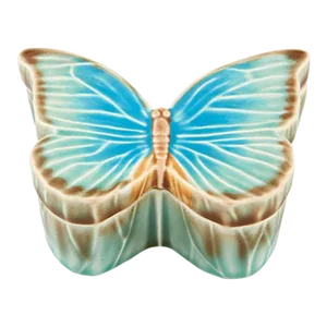 Bordallo Pinheiro Cloudy Butterflies by Claudia Schiffer Small Butterfly Box, 5"
