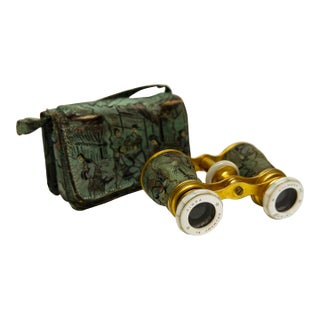 Antique Colmont Paris Opera Glasses With Matching Case For Sale