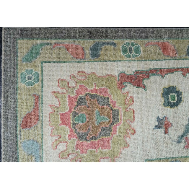 Turkish Oushak Square Rug 11'10" x 12'7" #20319 For Sale In Houston - Image 6 of 8