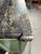 Vintage Neoclassical Green & Gold Painted Sideboard / Buffet With Black Marble Top For Sale - Image 9 of 12
