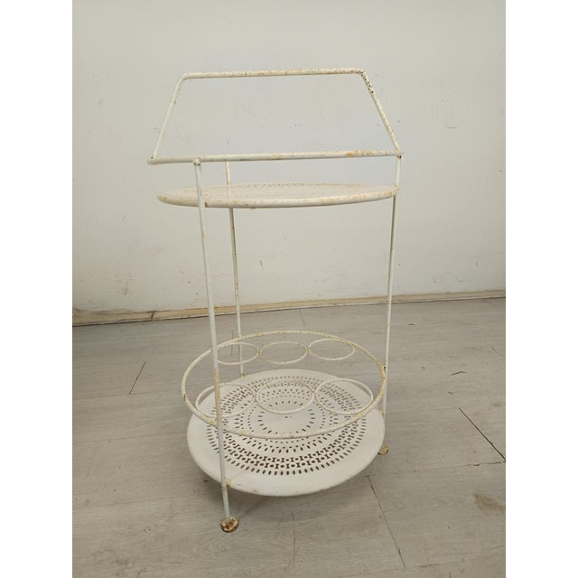 Vintage Metal Garden Serving Cart, 1970s For Sale - Image 6 of 10