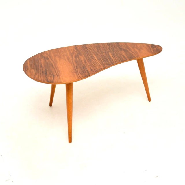 Vintage Walnut Side Table, 1950s For Sale - Image 9 of 9
