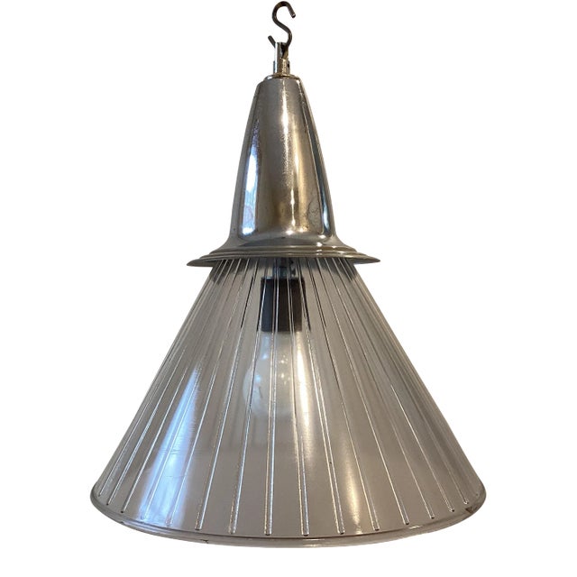 Antique French Glass Pendant Light For Sale