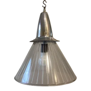 Antique French Glass Pendant Light