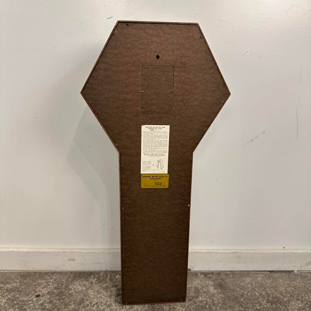 Arthur Umanoff for Howard Miller #557 Coffin Pendulum Wall Clock For Sale - Image 11 of 12