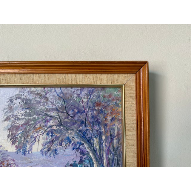 Vintage Diego Da Costa Gomez A. “Camino” Impressionist Landscape Oil Paint on Canvas For Sale In Miami - Image 6 of 10