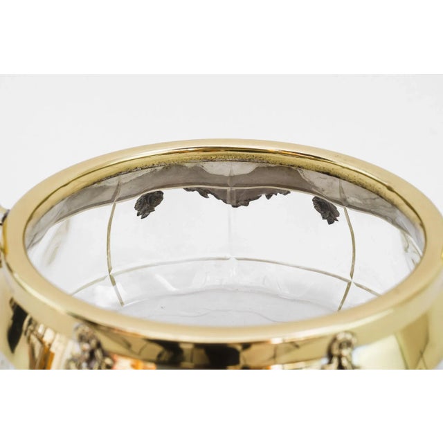 Metal Italian Glass Centerpiece by Argentor for Jugendstil, 1908 For Sale - Image 7 of 10