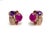 Not Yet Made - Made To Order Bochic “Capri” Ruby, Amethyst & White Topaz Earrings Set in 18K Gold & Silver - 2 Pieces For Sale - Image 5 of 8