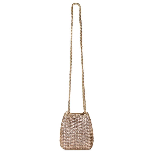 Contemporary Annick Gold Multi Small Bucket Crossbody For Sale - Image 3 of 4