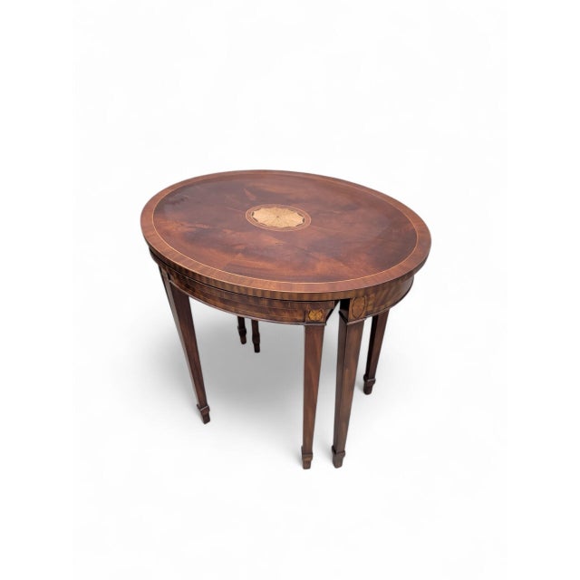 Vintage Regency Style Inlaid Nesting Tables by Maitland Smith Regency style nesting table set by Mainland Smith from the...