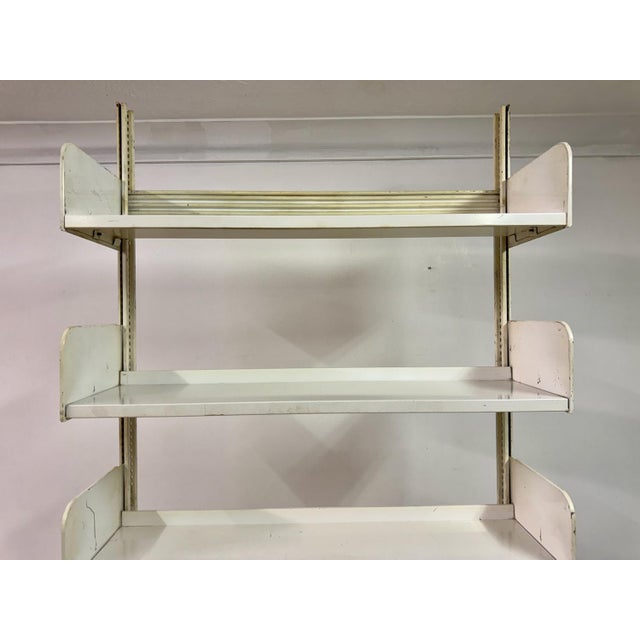 Industrial Congresso Bookcase or Shelving System in White Steel by Lips Vago, 1960s For Sale - Image 9 of 15
